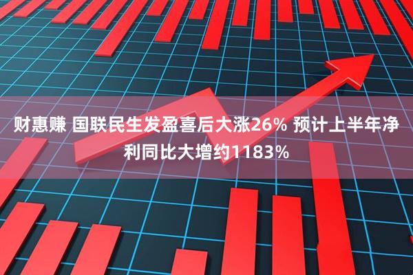 财惠赚 国联民生发盈喜后大涨26% 预计上半年净利同比大增约1183%